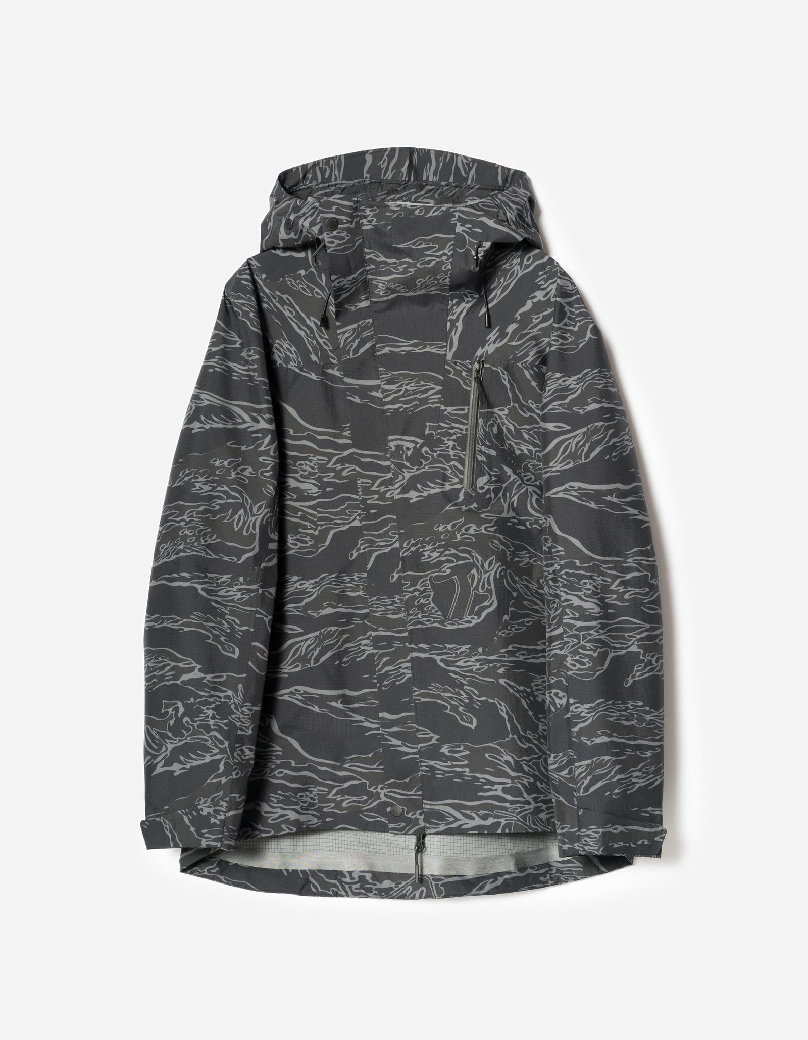 7274 Bonsai Tigerstripe Asym Parka Subdued Night