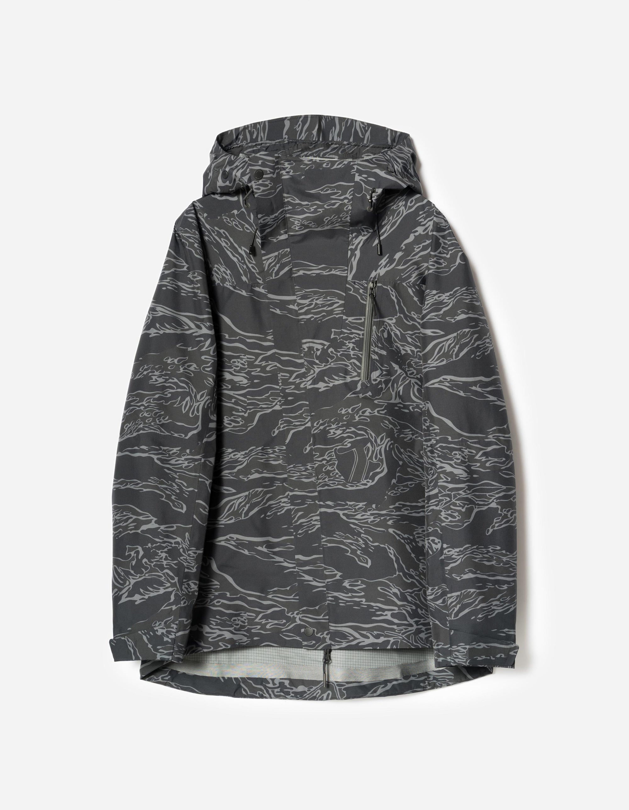 7274 Bonsai Tigerstripe Asym Parka Subdued Night