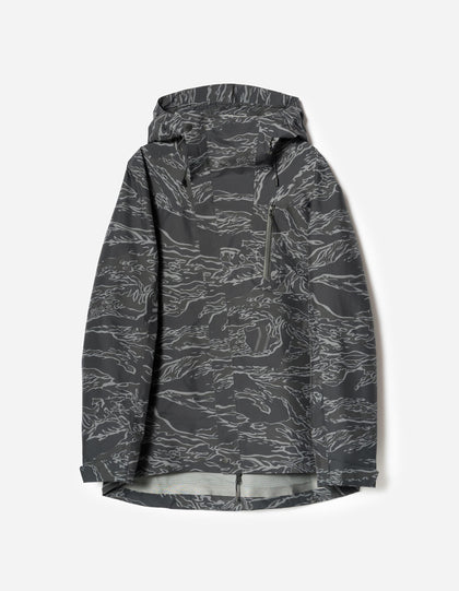 7274 Bonsai Tigerstripe Asym Parka Subdued Night
