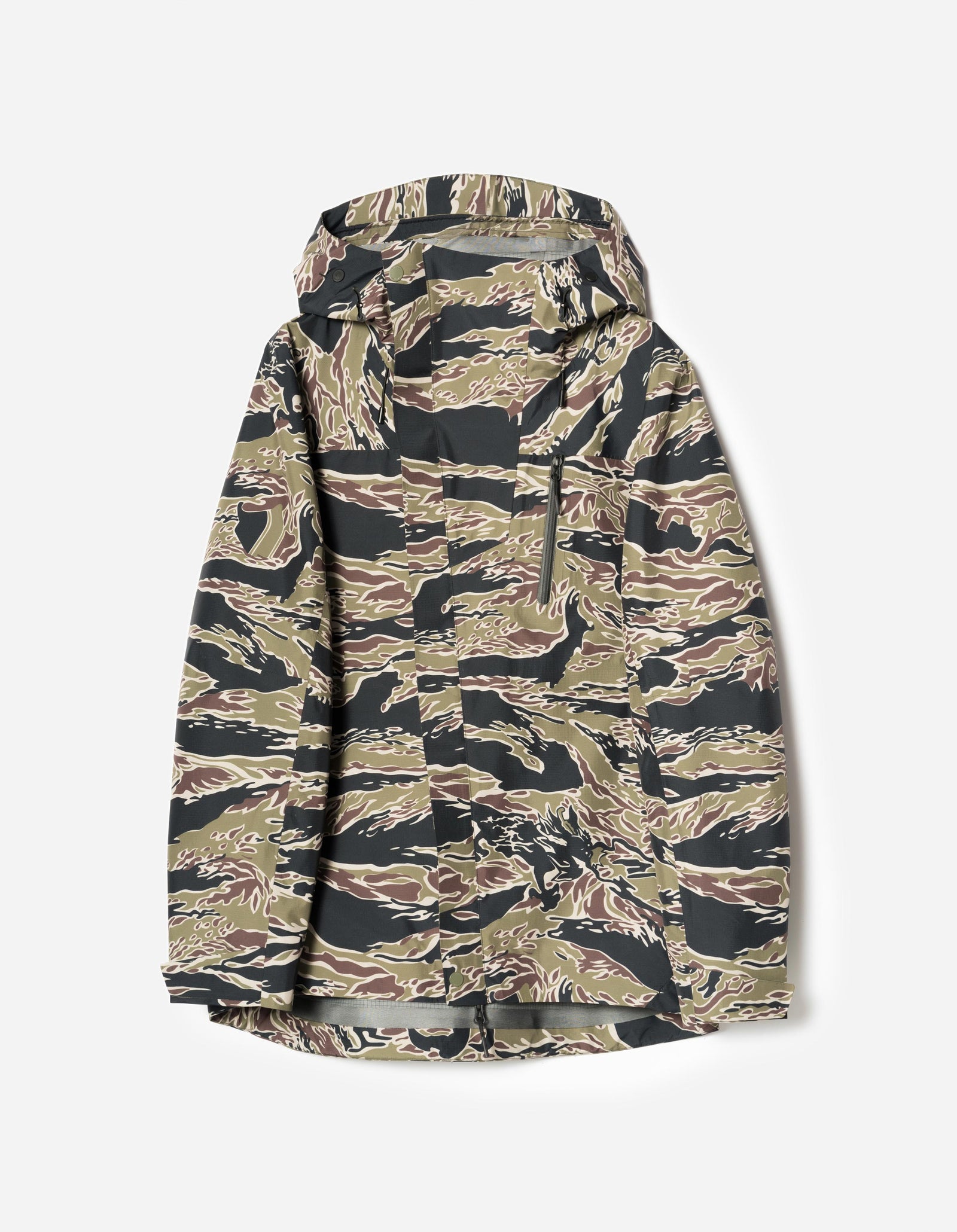 7274 Bonsai Tigerstripe Asym Parka Woodland