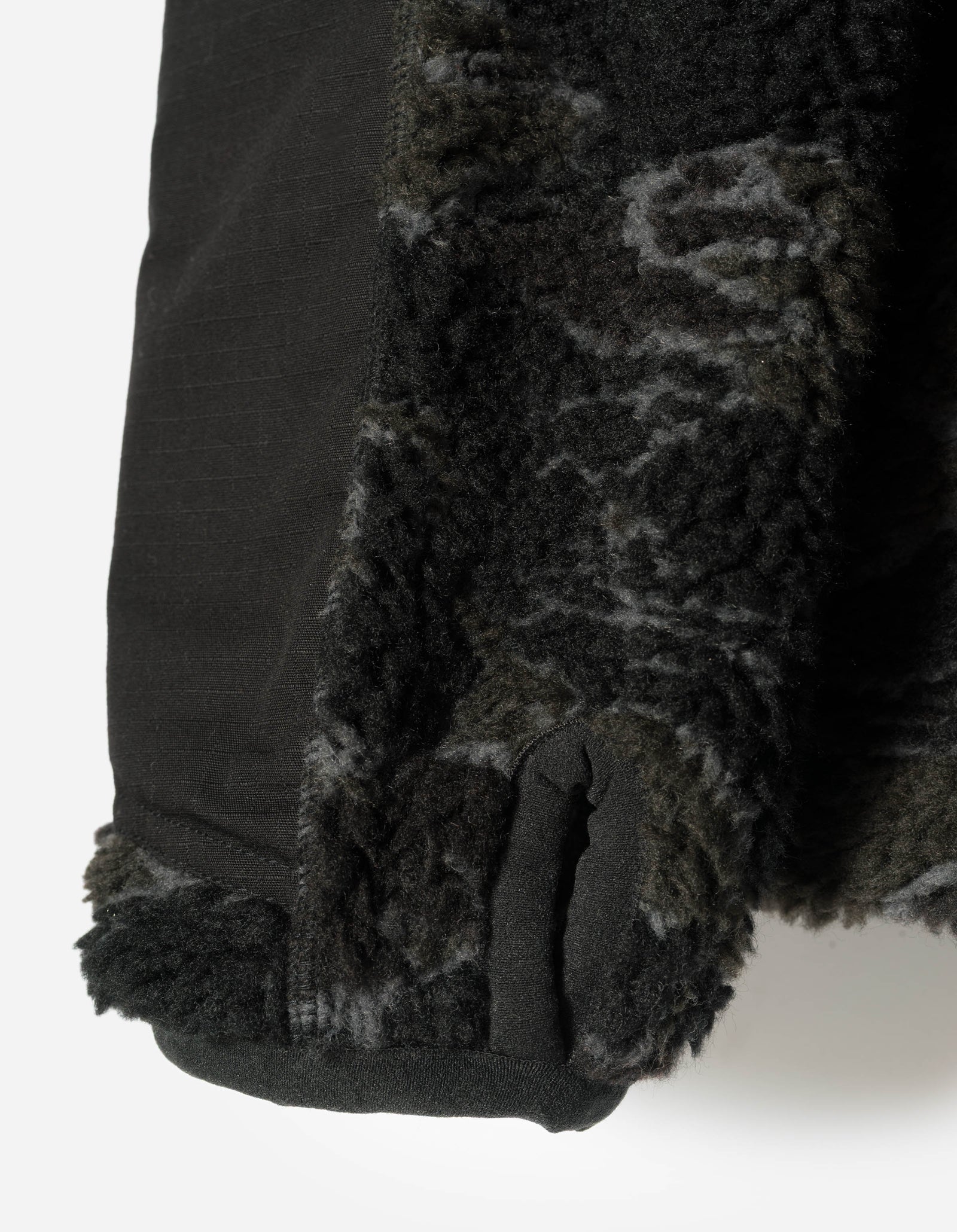 7275 Camo Asym Sherpa Fleece Jacket Subdued Night