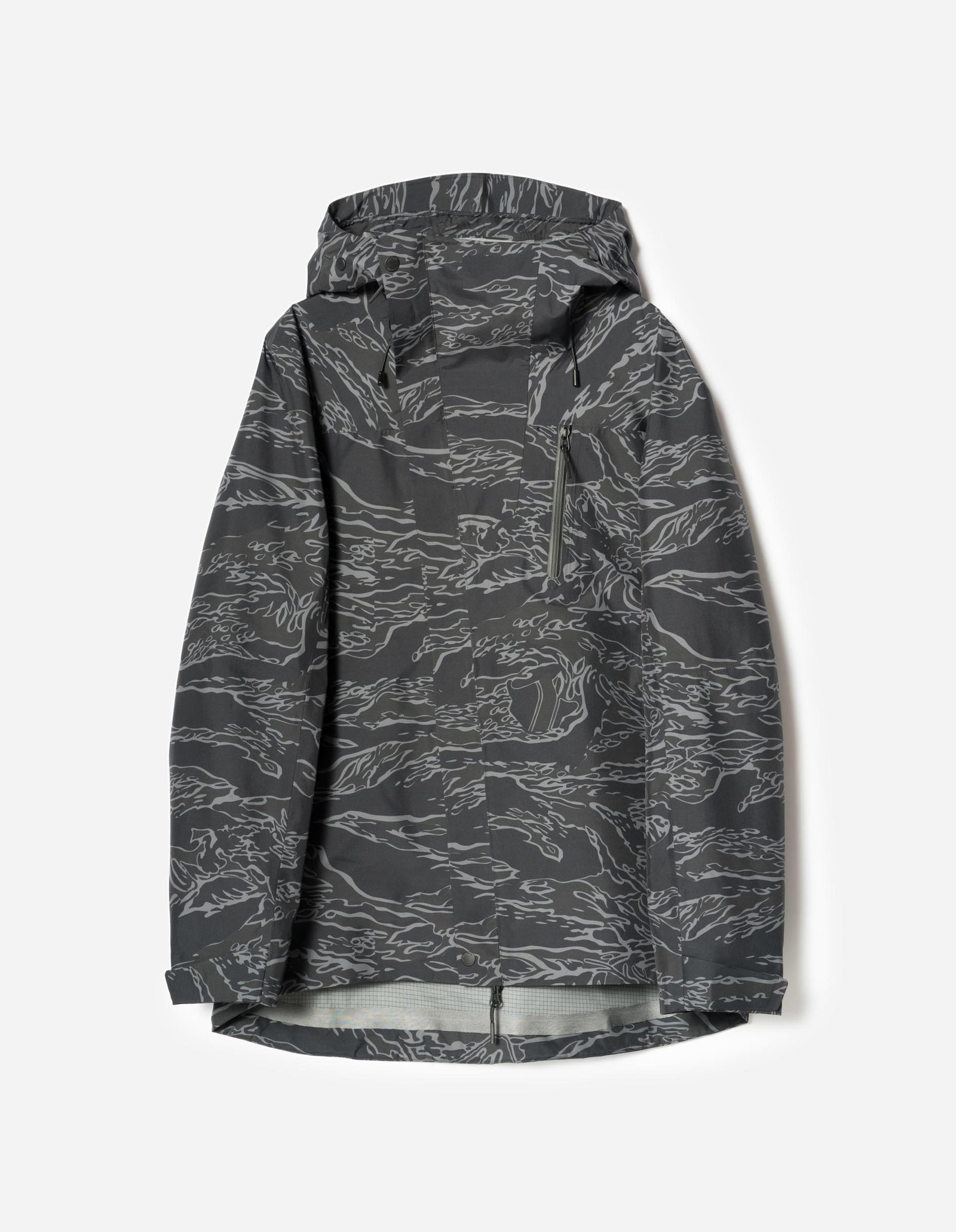 7274 Bonsai Tigerstripe Asym Parka Subdued Night