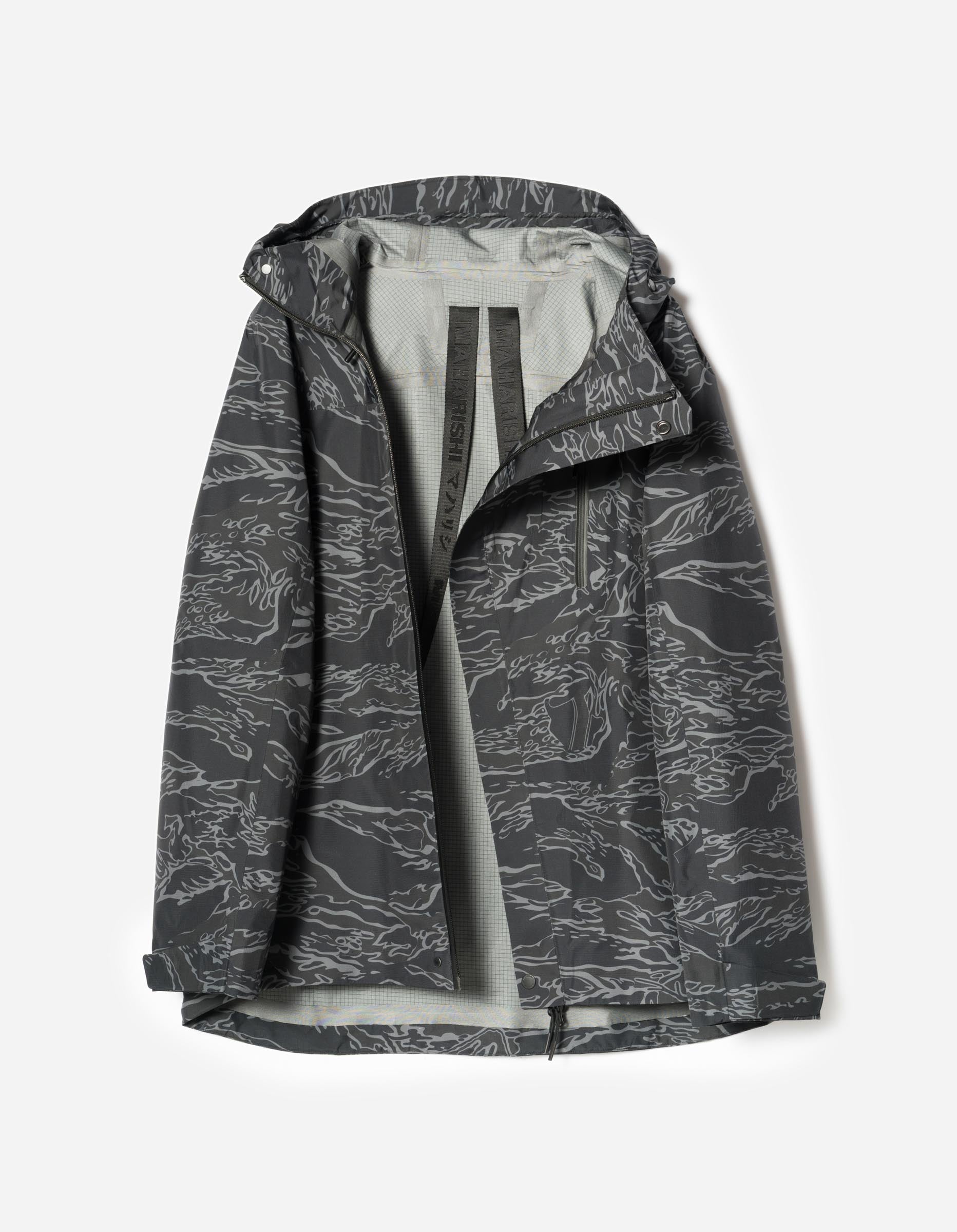 7274 Bonsai Tigerstripe Asym Parka Subdued Night – Maharishi