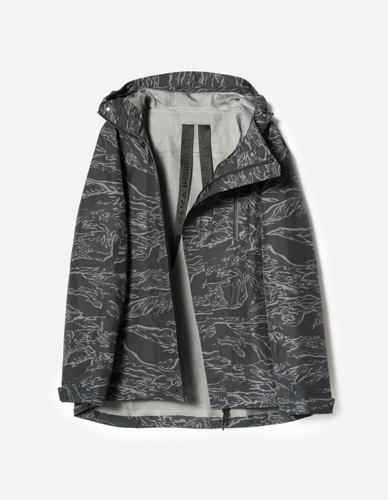 7274 Bonsai Tigerstripe Asym Parka Subdued Night