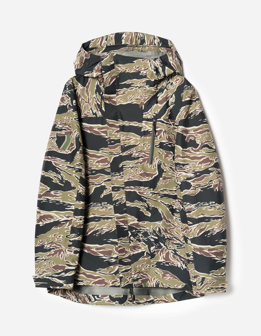 7274 Bonsai Tigerstripe Asym Parka Woodland