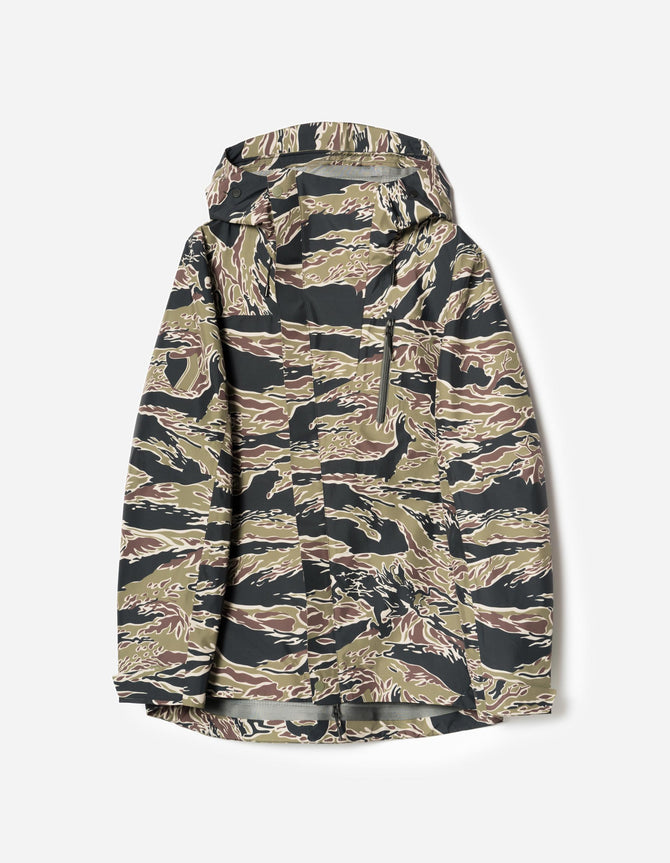 7274 Bonsai Tigerstripe Asym Parka Woodland