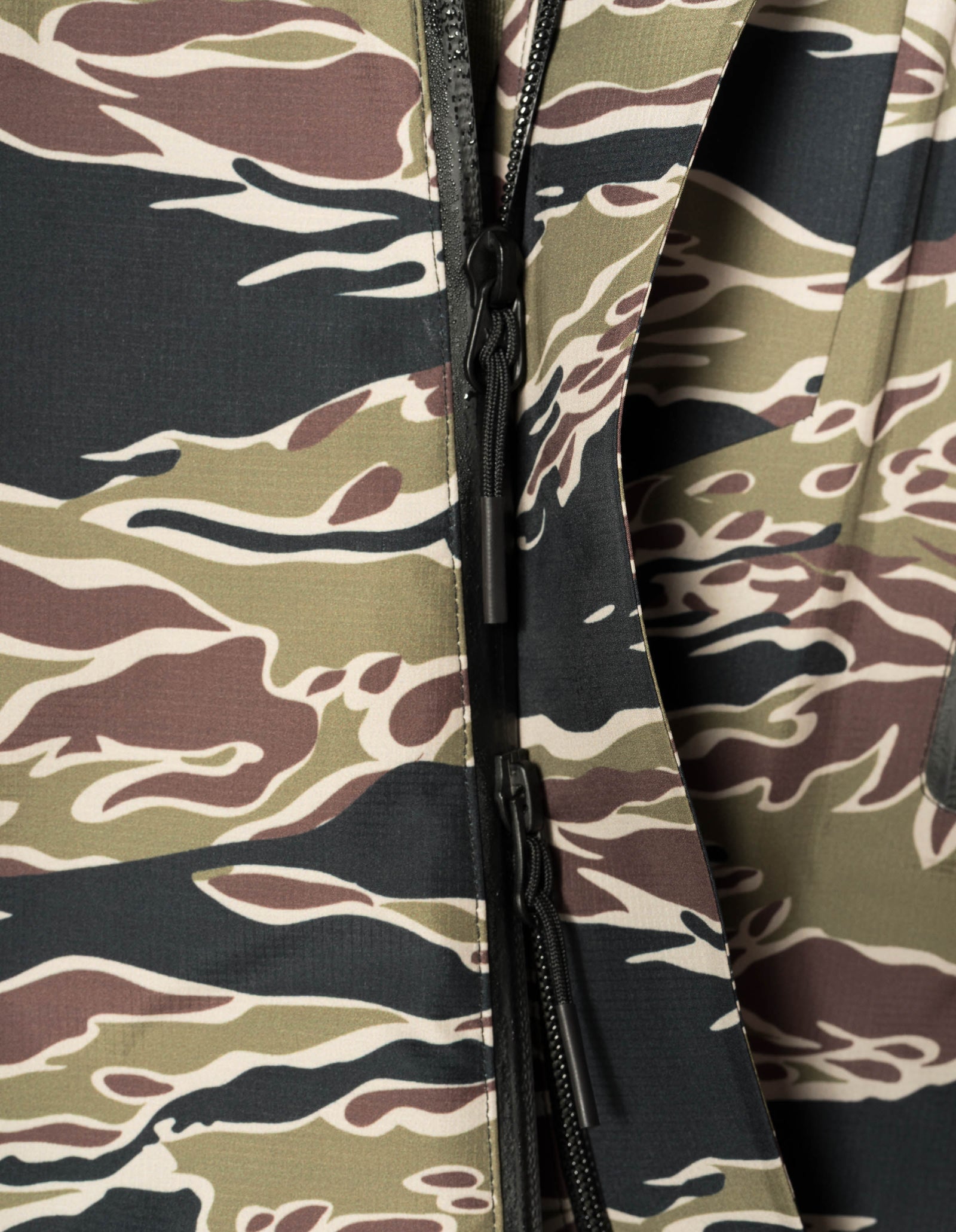 7274 Bonsai Tigerstripe Asym Parka Woodland