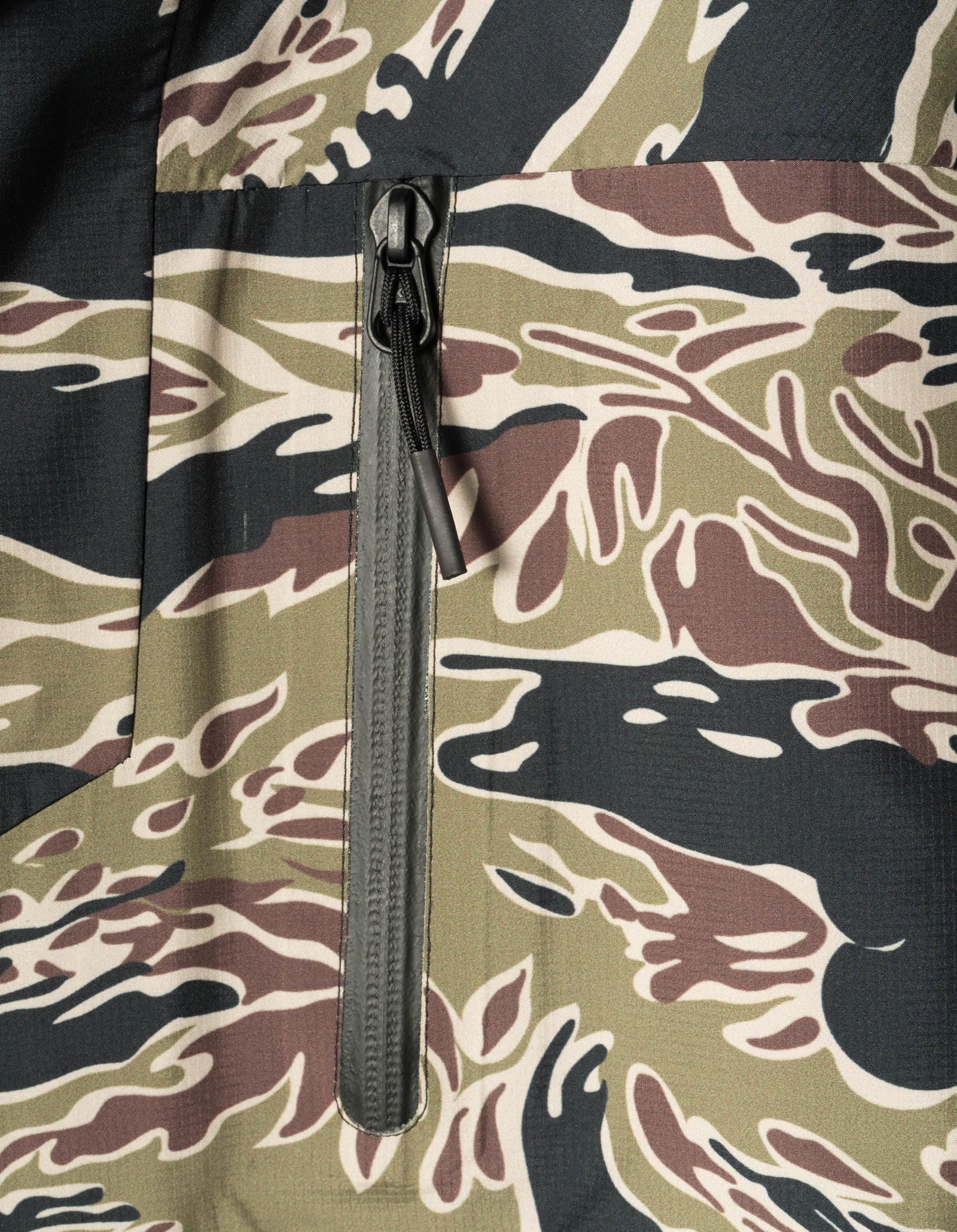 7274 Bonsai Tigerstripe Asym Parka Woodland