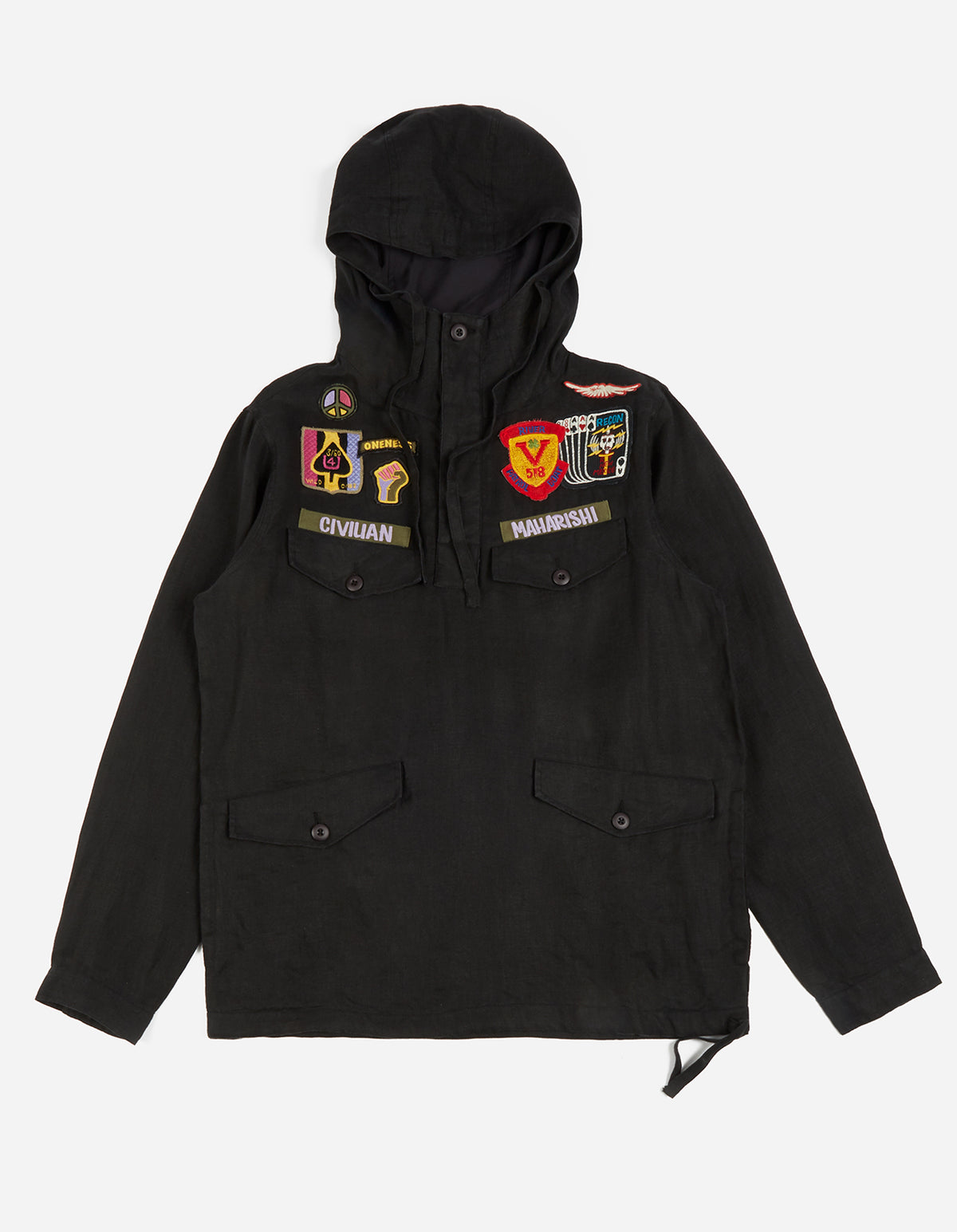 2018 Multi-Patch Utility Smock Black BLK-108F