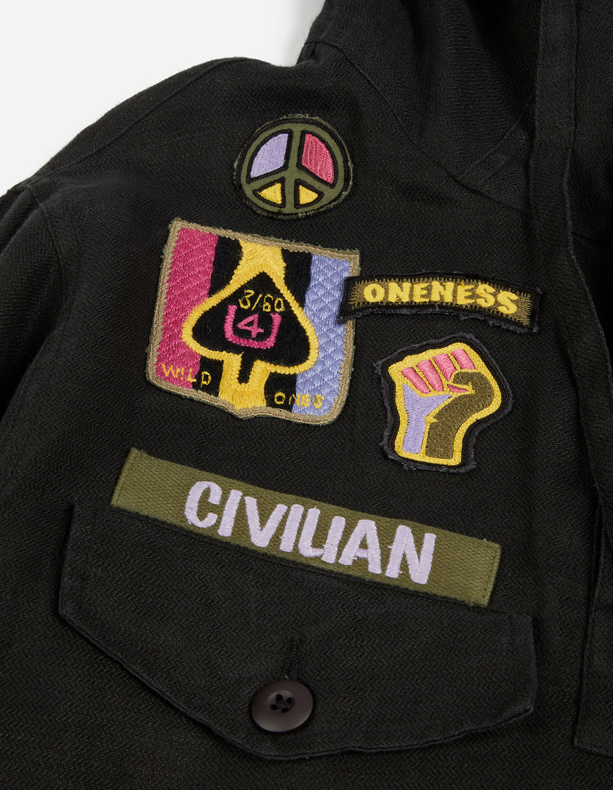 2018 Multi-Patch Utility Smock Black BLK-108F