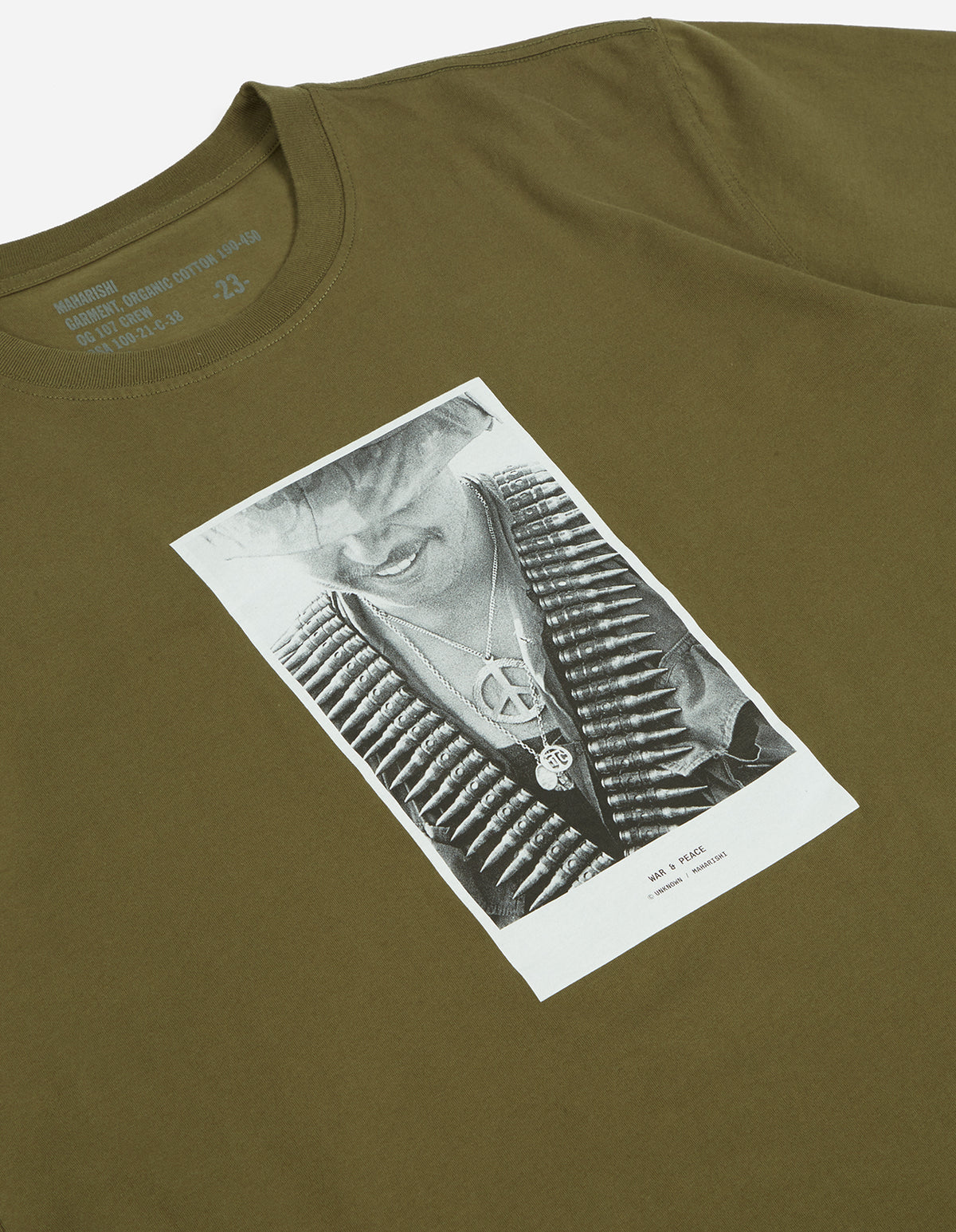 9358 War & Peace T-Shirt Olive OG-107F