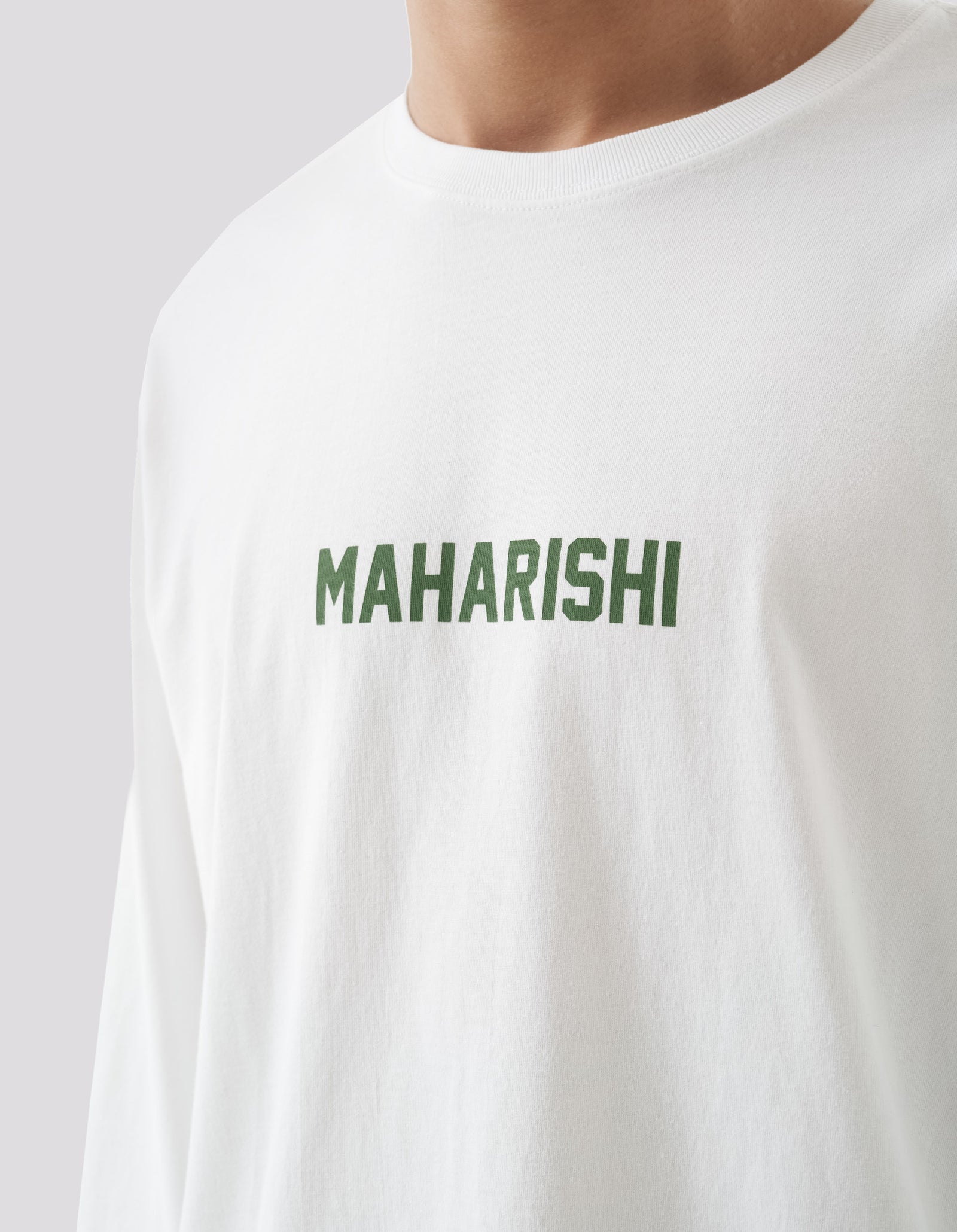 1277 Woodblock Dragon L/S T-Shirt White