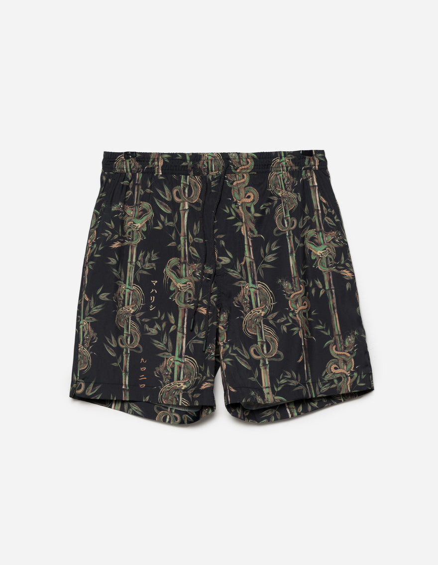 1272 Dragon Bamboo Swim Shorts Black