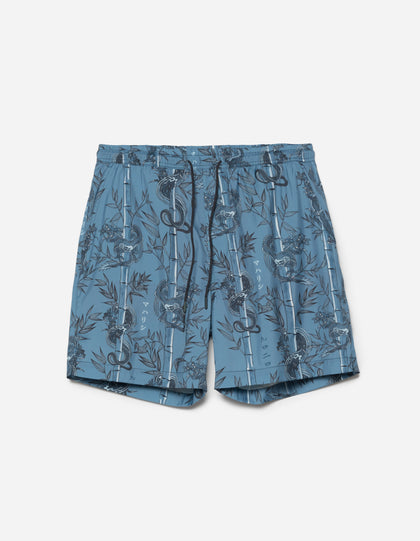 1272 Dragon Bamboo Swim Shorts Subdued Blue