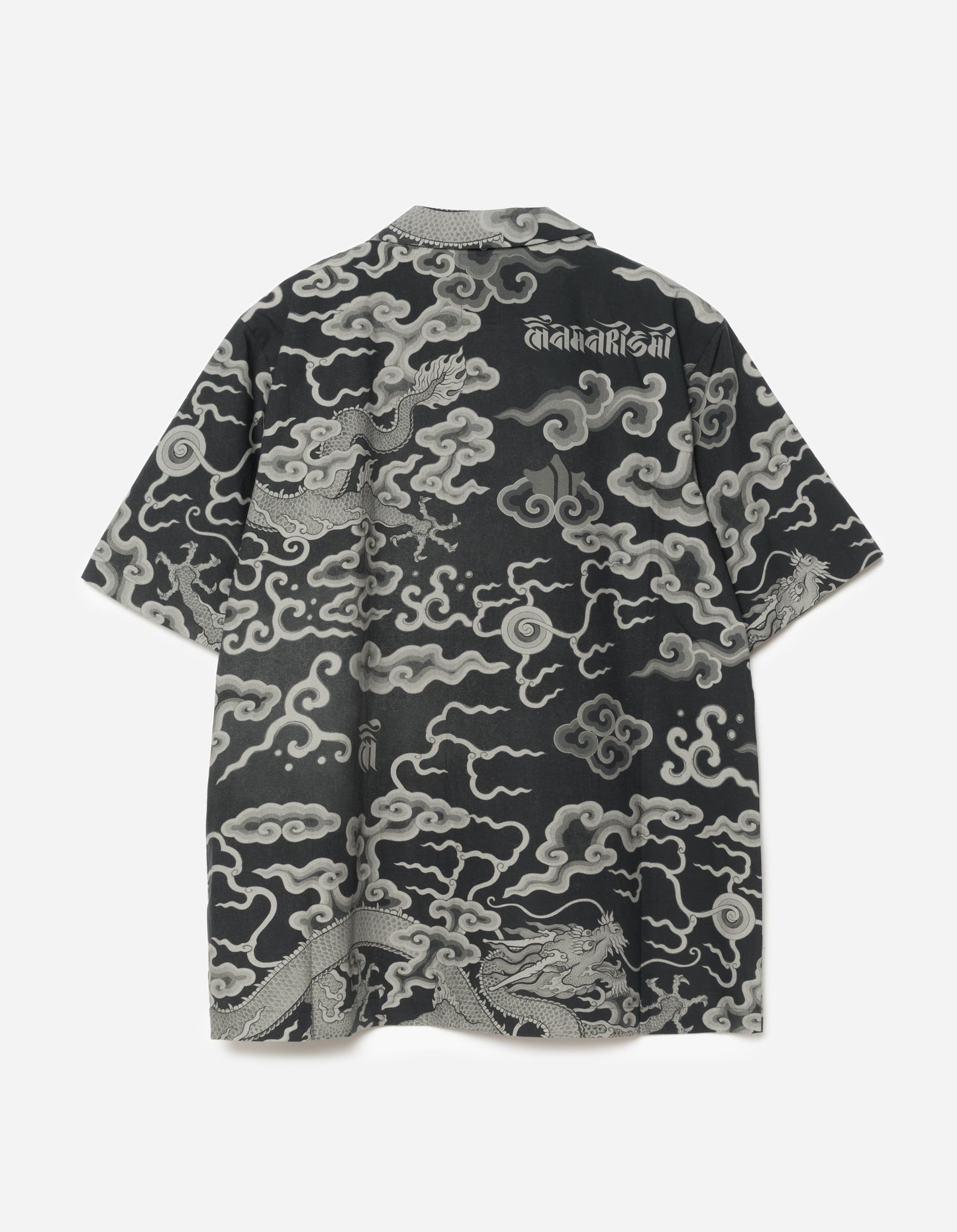 1282 Cloud Dragon Camp Collar Shirt Black
