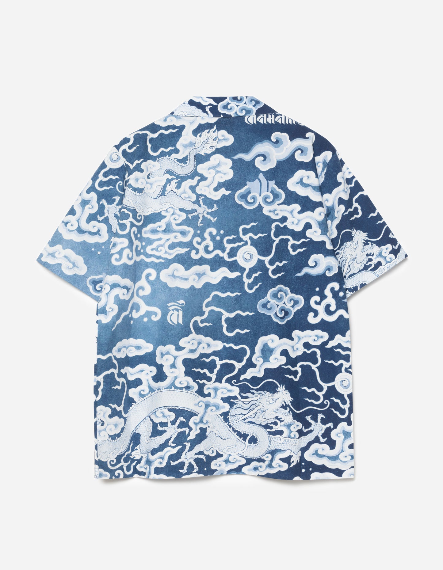1282 Cloud Dragon Camp Collar Shirt Blue