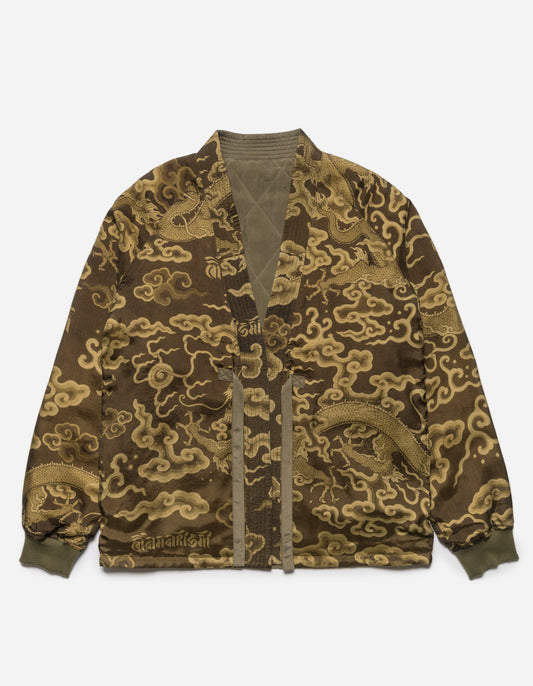 5027 30th Anniversary Reversible Kimono Olive