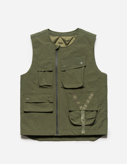 5038 Veg Dyed Tech Cargo Vest Olive