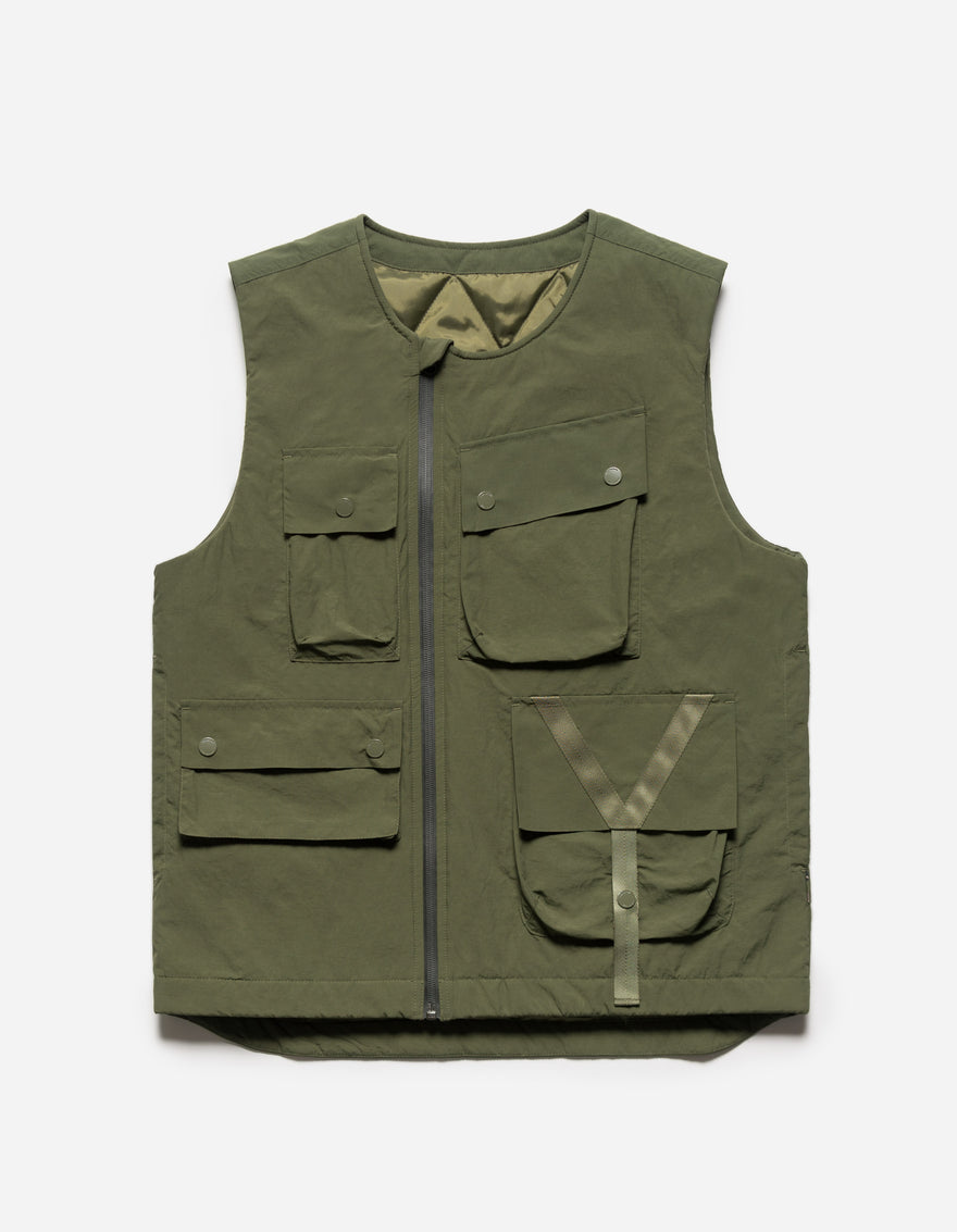 5038 Veg Dyed Tech Cargo Vest Olive