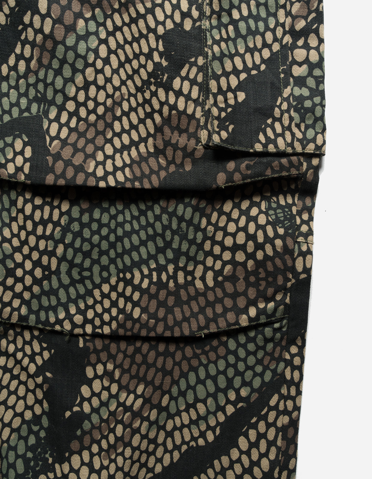 5066 Camo Hemp Cargo Track Pants Woodland