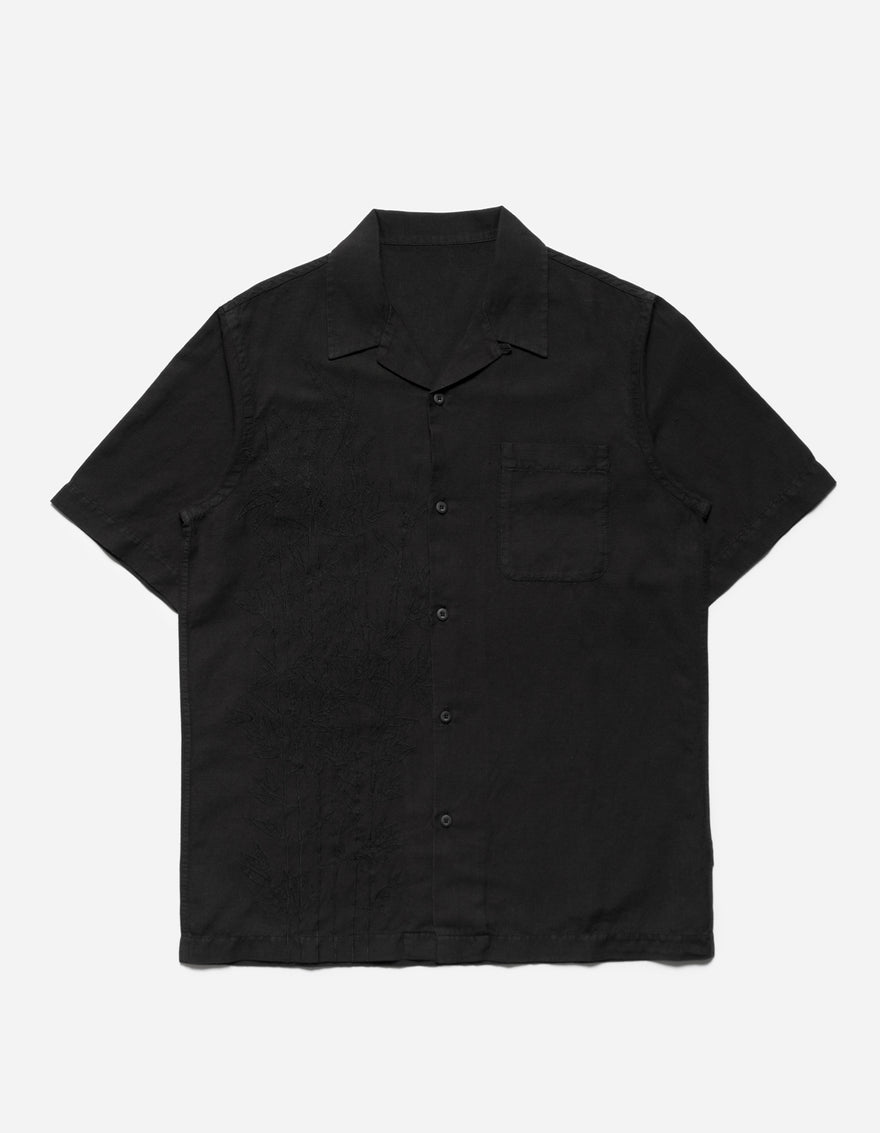 5078 Dragon Bamboo Hemp Shirt Black