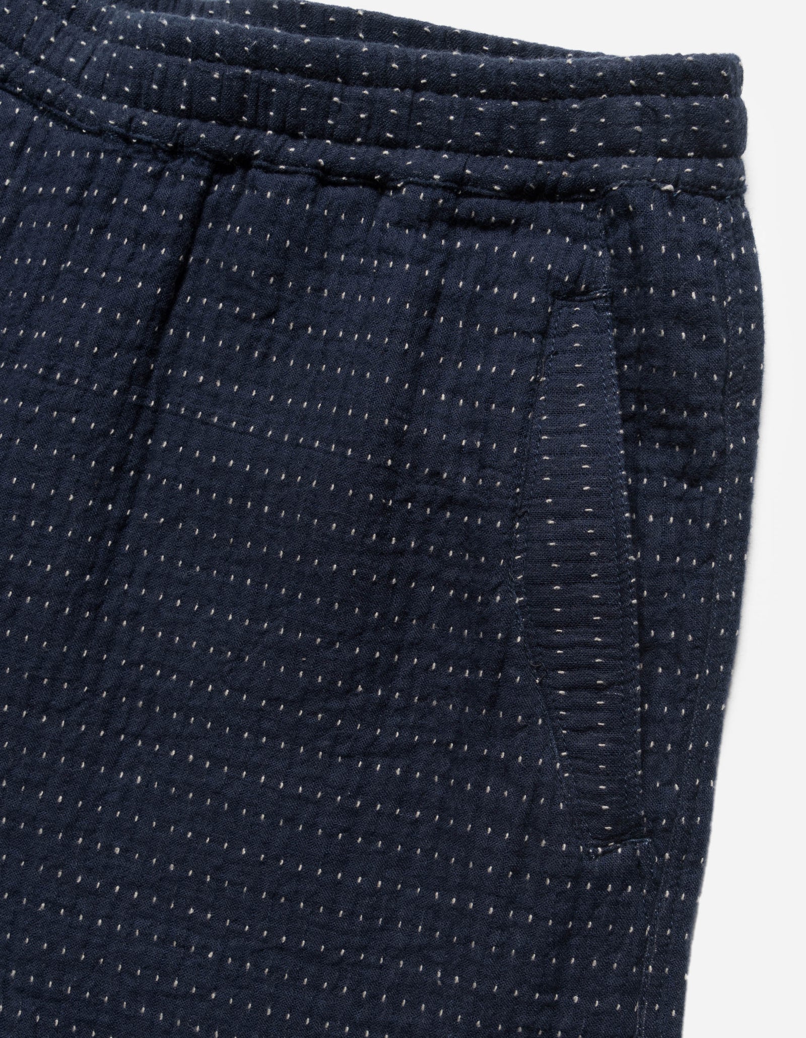5114 Noragi Loose Asym Track Shorts Indigo