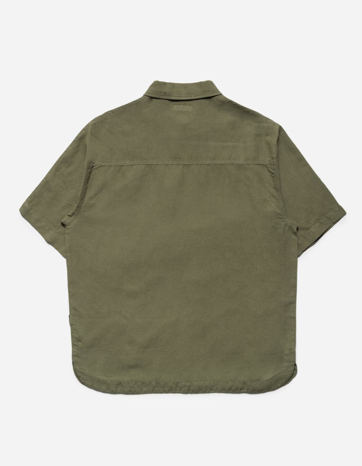 5120 Hemp Asym Monk Shirt Olive