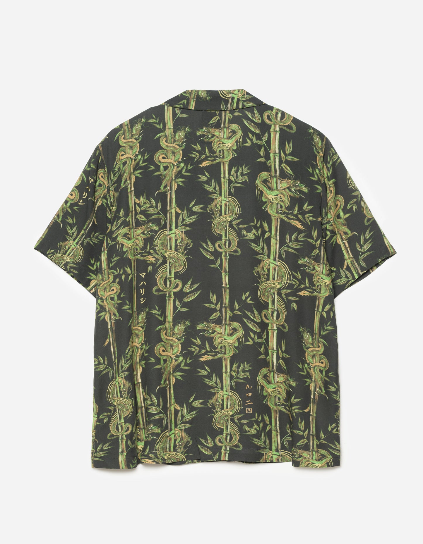 5122 Dragon Bamboo Camp Collar Shirt Black