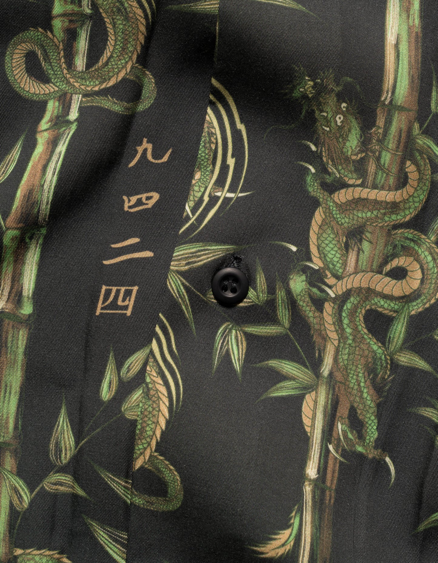 5122 Dragon Bamboo Camp Collar Shirt Black