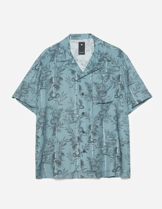 5122 Dragon Bamboo Camp Collar Shirt Subdued Blue