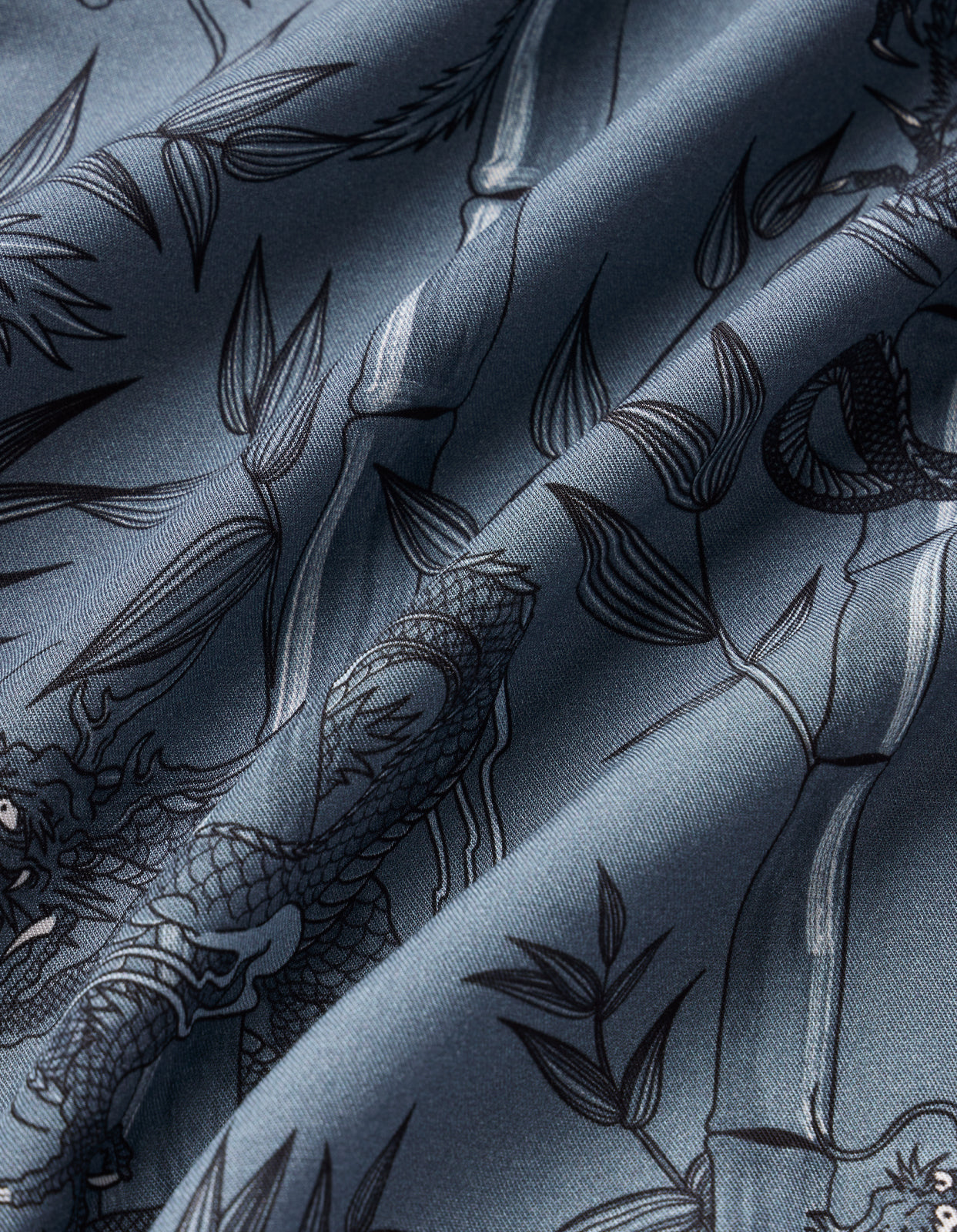 5122 Dragon Bamboo Camp Collar Shirt Subdued Blue