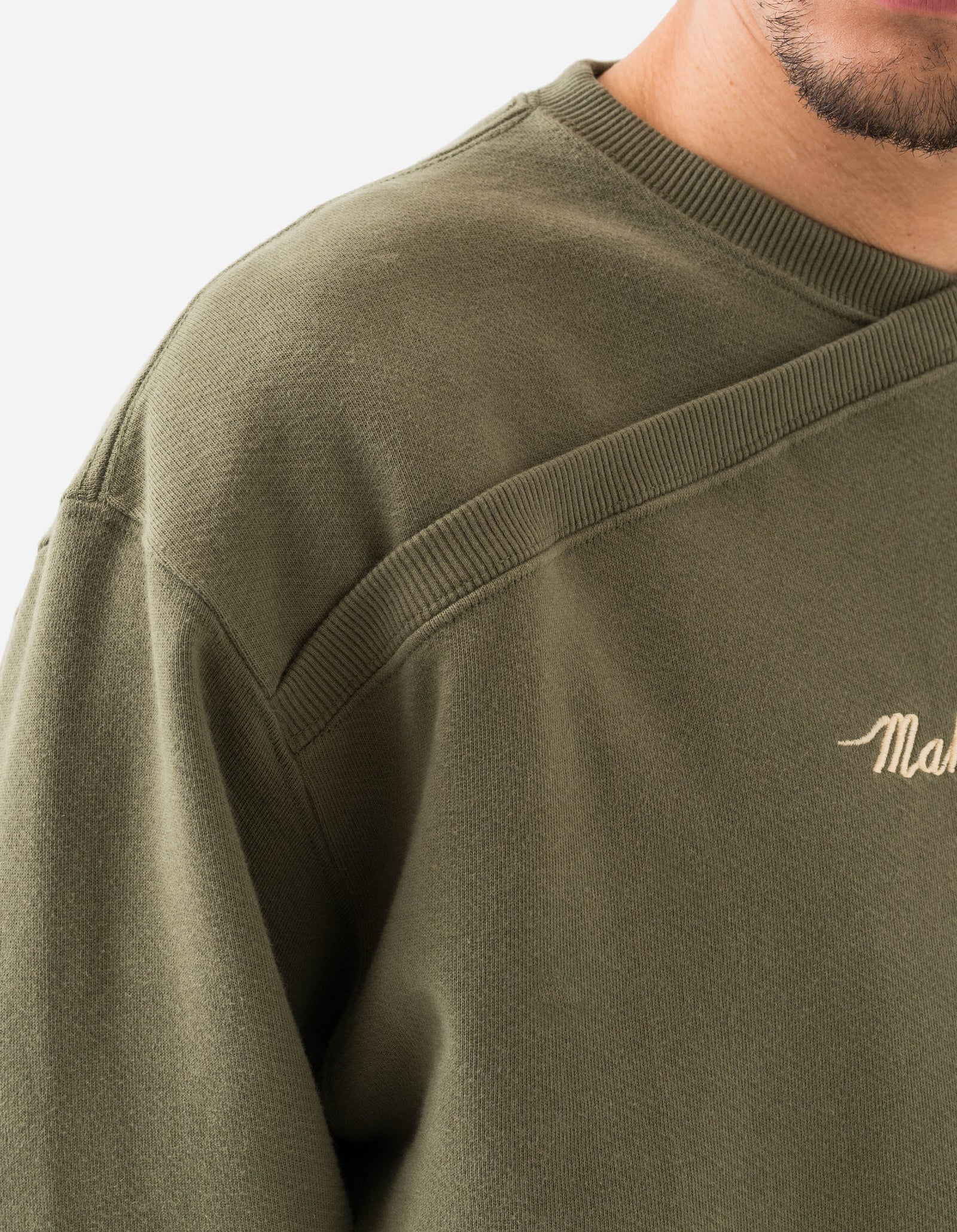6009 Caduceus Monk Crew Sweat Olive OG-107F