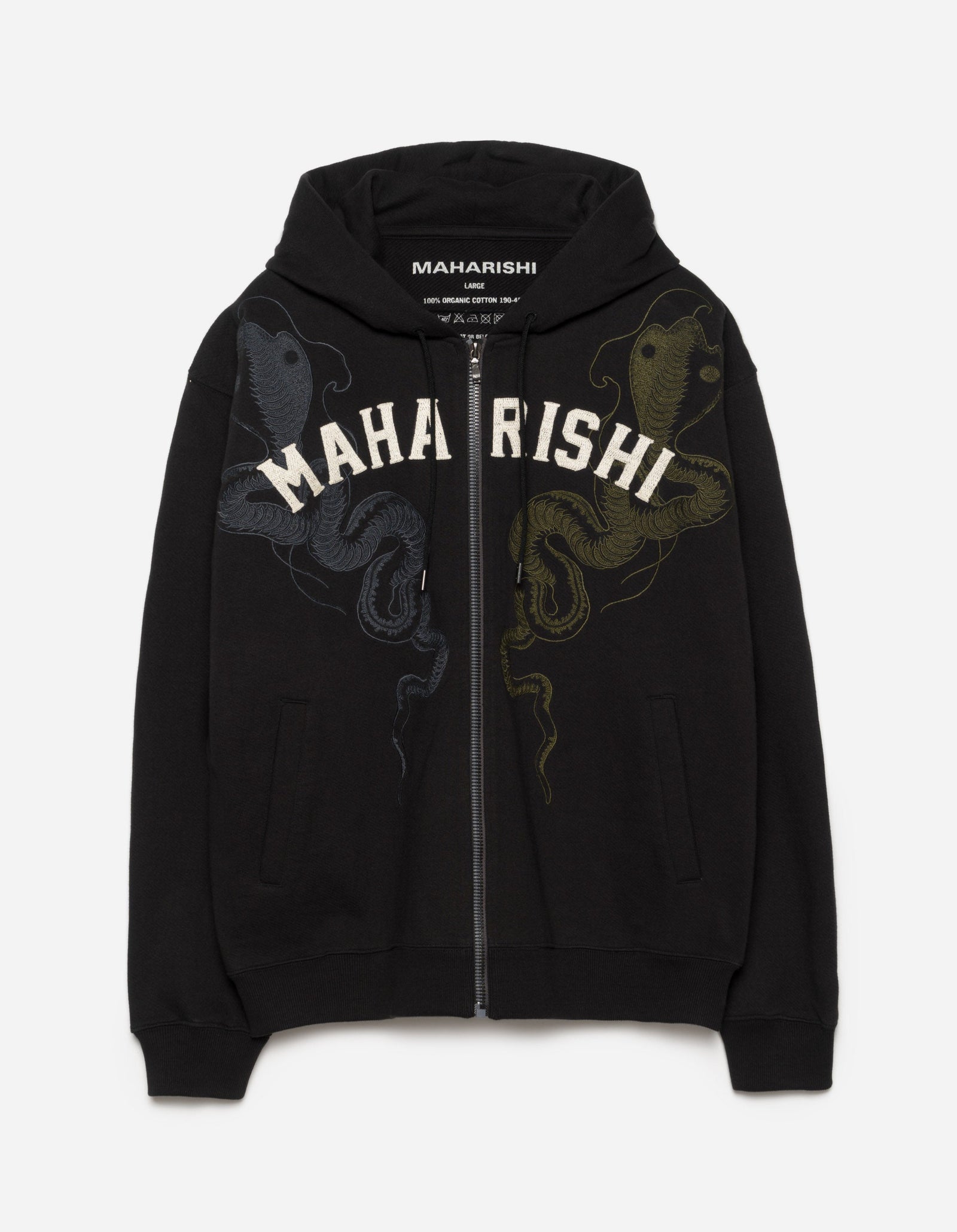 6011 Cobra Zipped Hooded Sweat Black