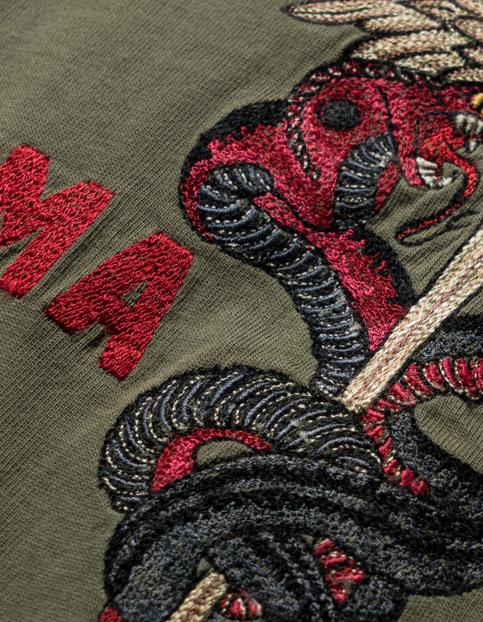 6012 Caduceus Monk T-Shirt Olive OG-107F