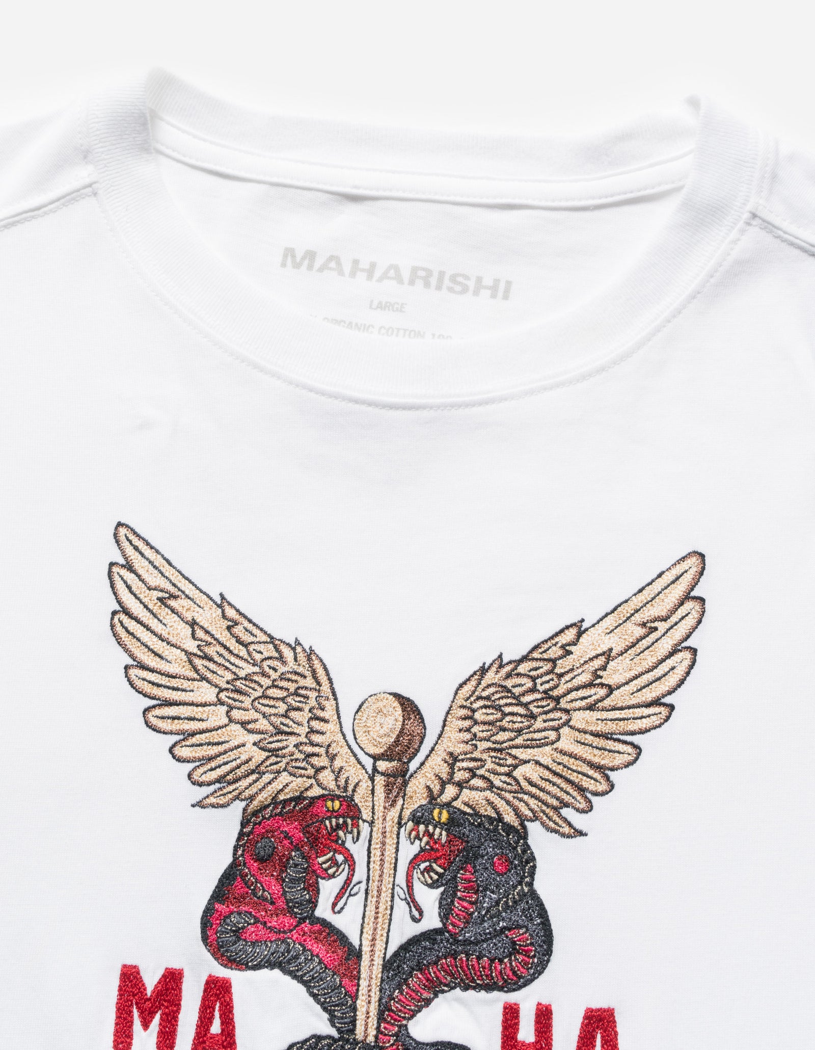 6012 Caduceus Monk T-Shirt White