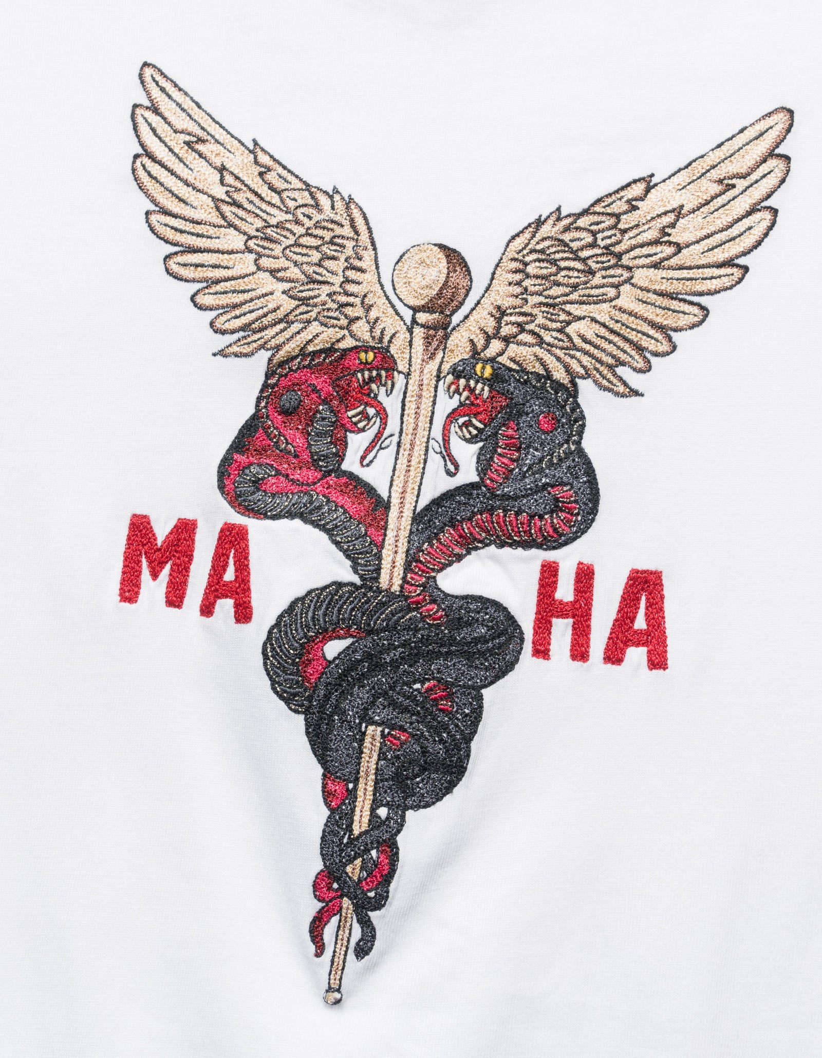 6012 Caduceus Monk T-Shirt White