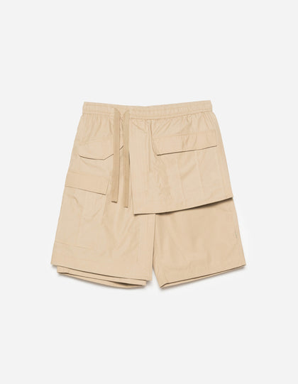 6056 Asym Hakama Shorts Sand