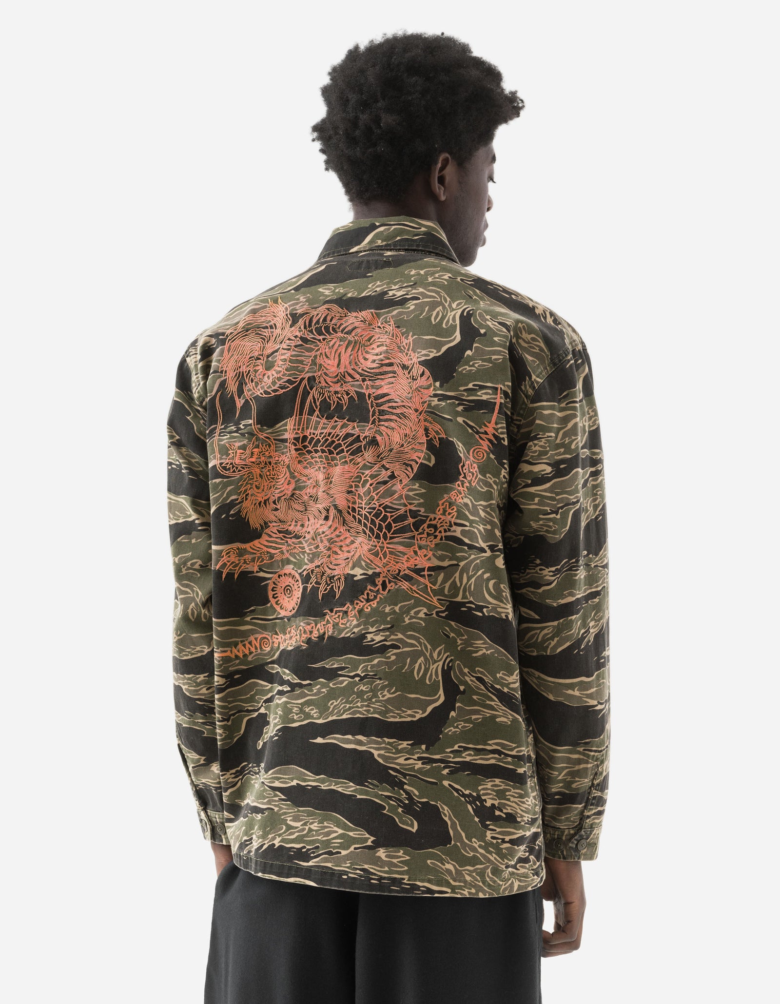 6077 Camo Tiger Advisor's Shirt Mint Gold