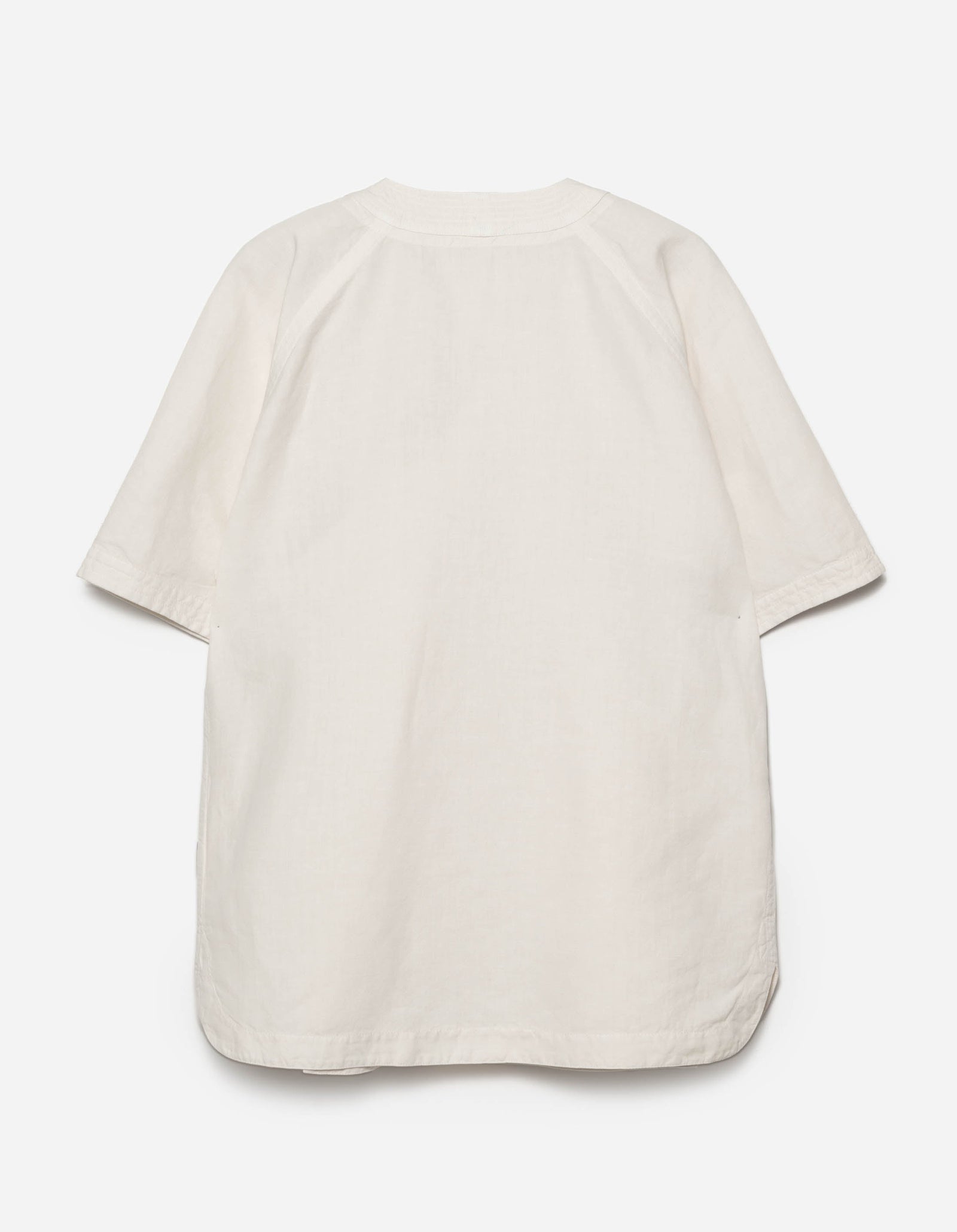 6079 Asym Monk Hemp Shirt Ecru