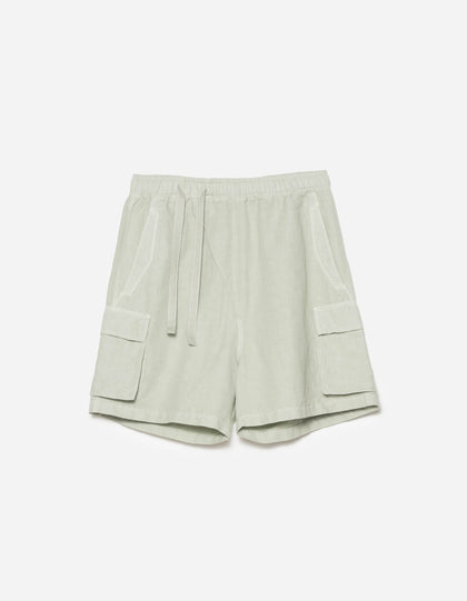 6082 Hemp Cargo Asym Track Shorts Sage