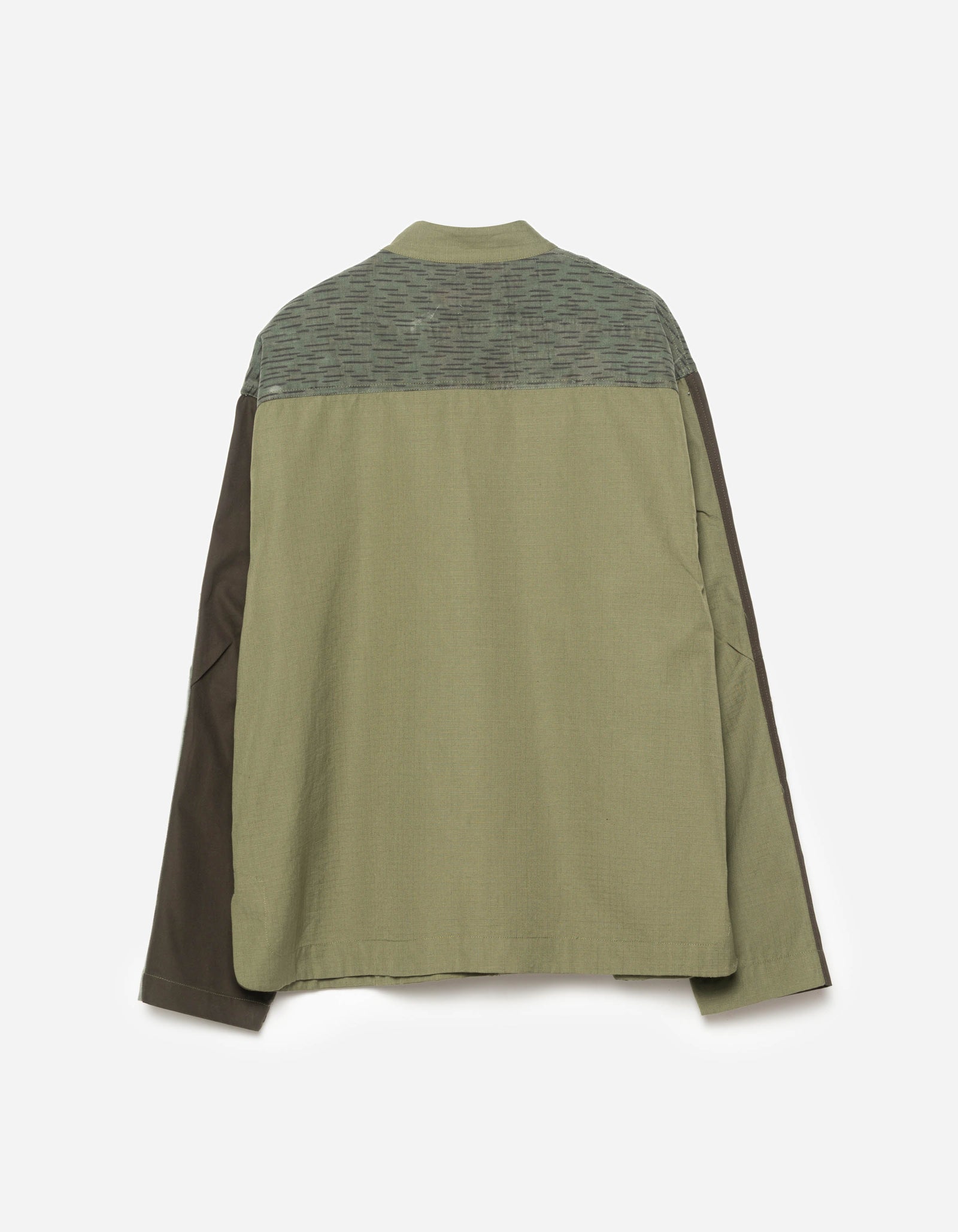 6084 Upcycled Monk Shirt Olive