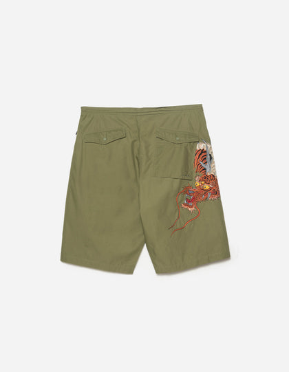 6094 Tiger Dragon Loose Snoshorts Olive OG-107F