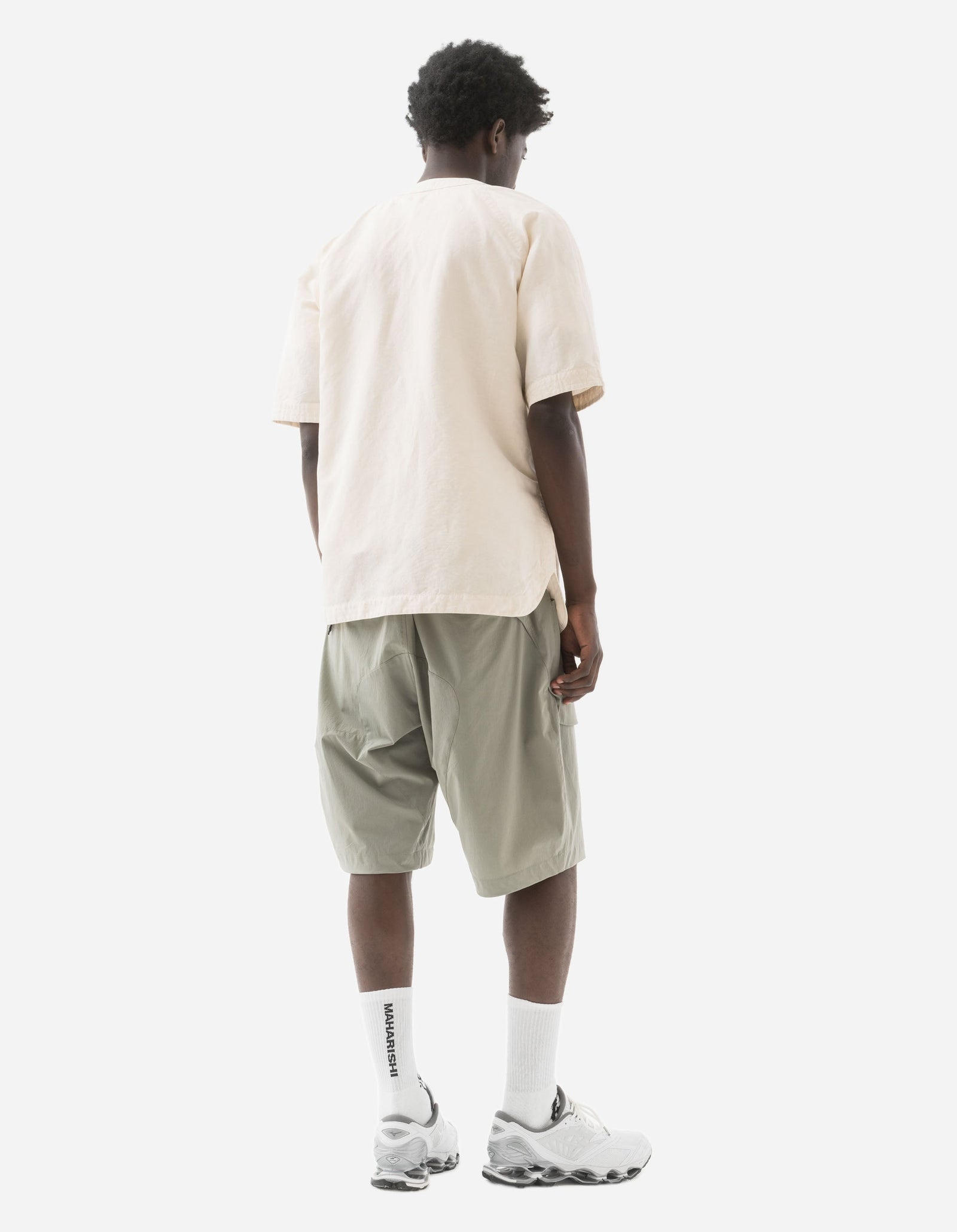 6079 Asym Monk Hemp Shirt Ecru