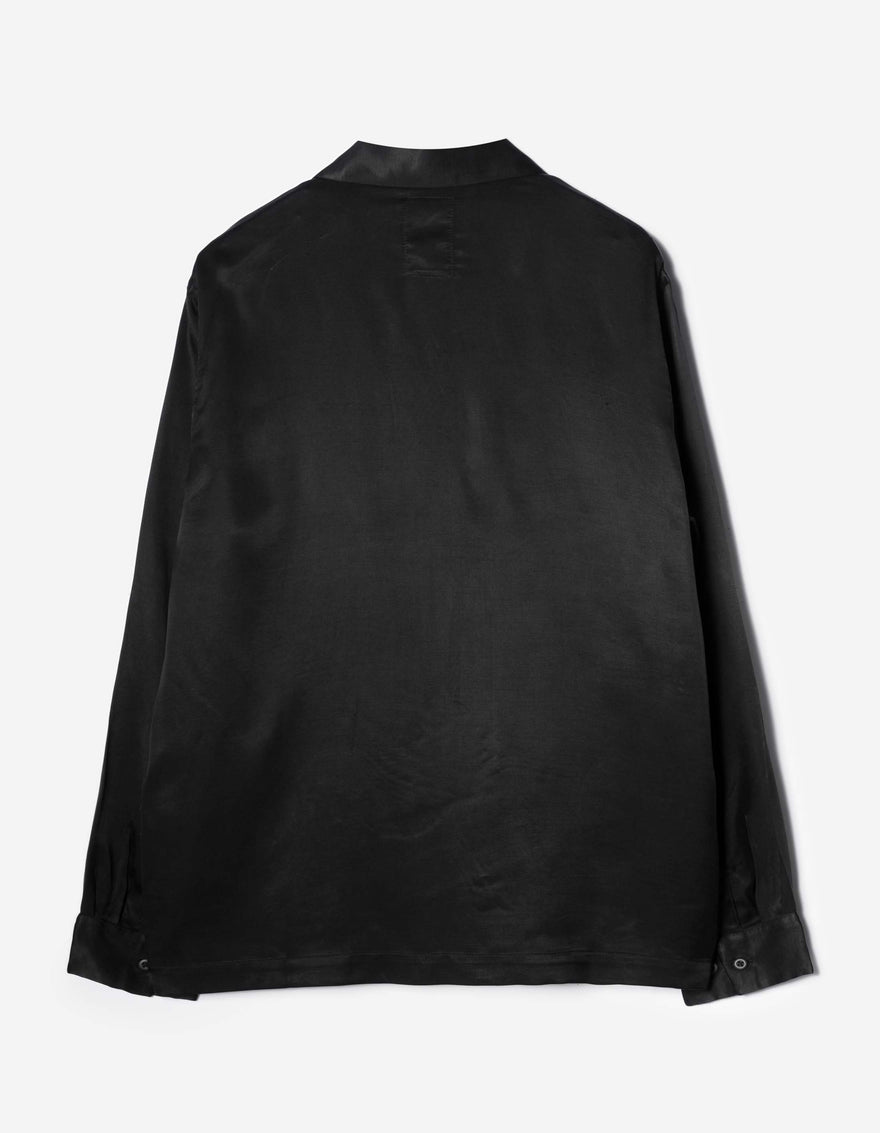 1494 Crow & Heron Camp Collar Shirt Black
