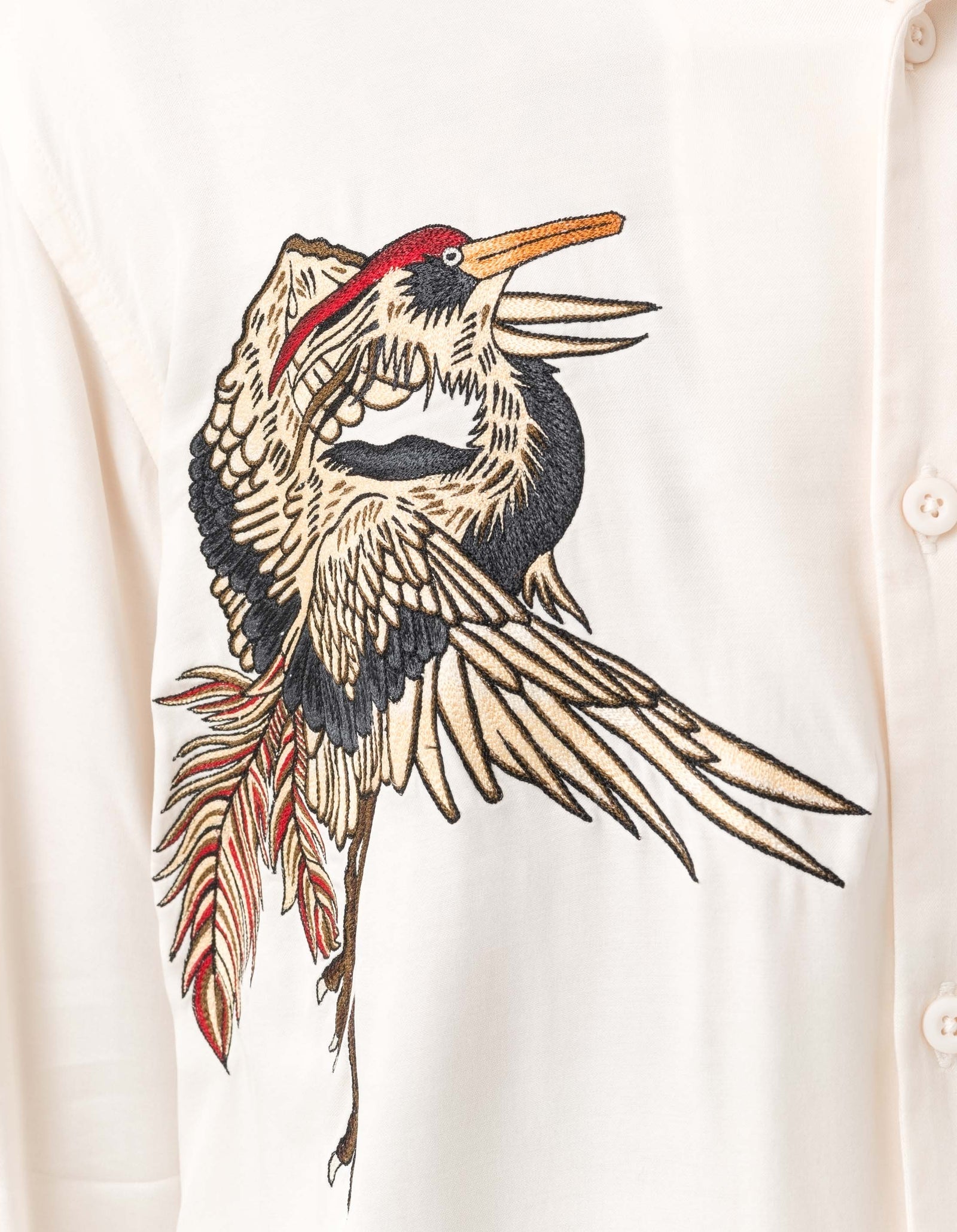 1494 Crow & Heron Camp Collar Shirt Ecru