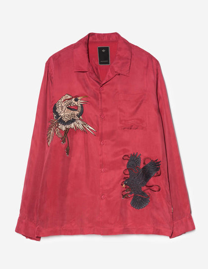 1494 Crow & Heron Camp Collar Shirt Pink