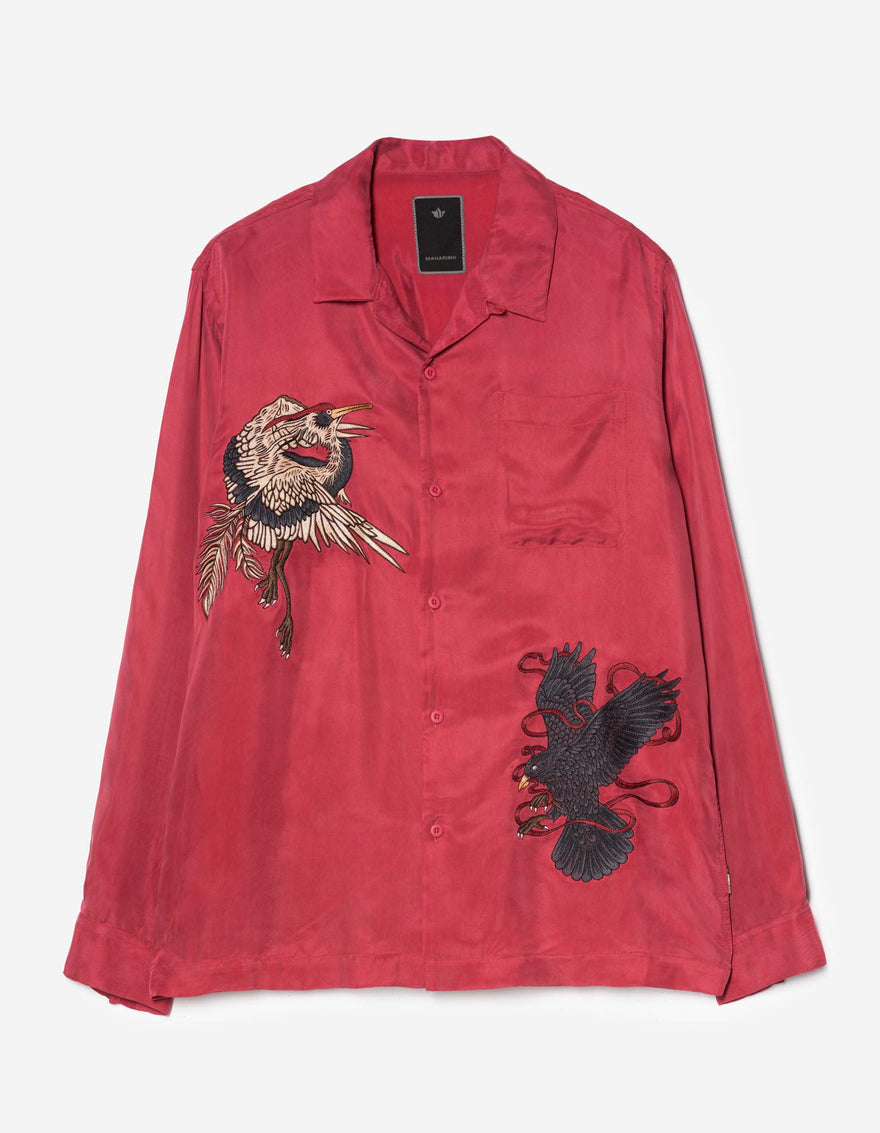 1494 Crow & Heron Camp Collar Shirt Pink