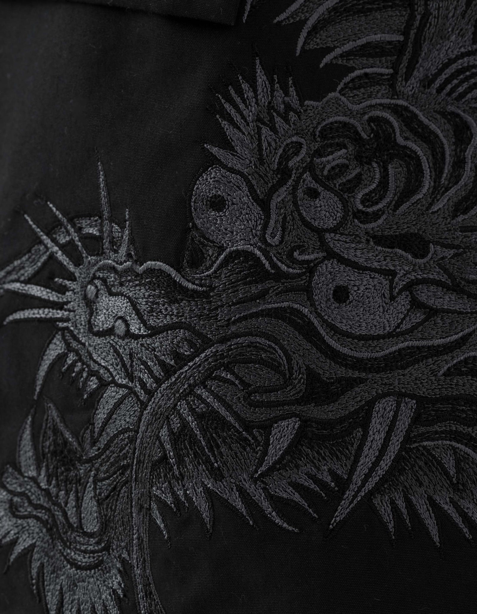 6094 Tiger Dragon Loose Snoshorts Black Tonal