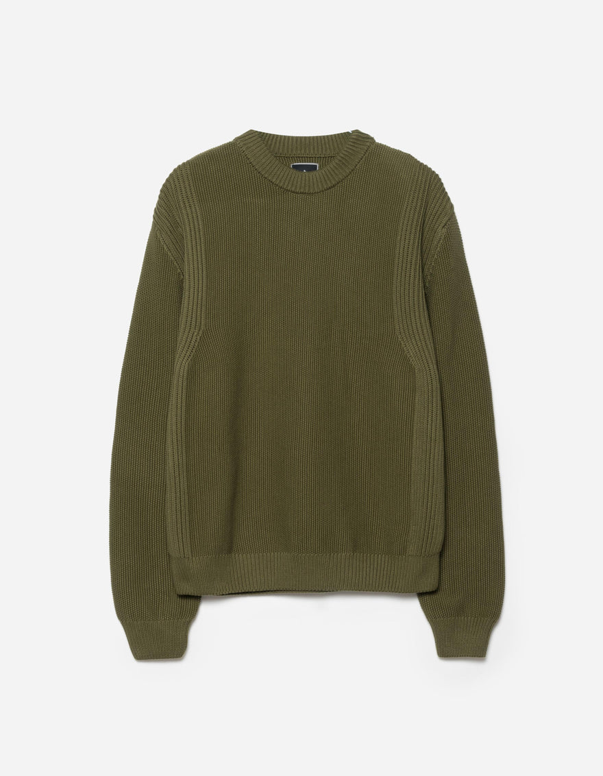 1462 Maharishi Knitted Crew Olive