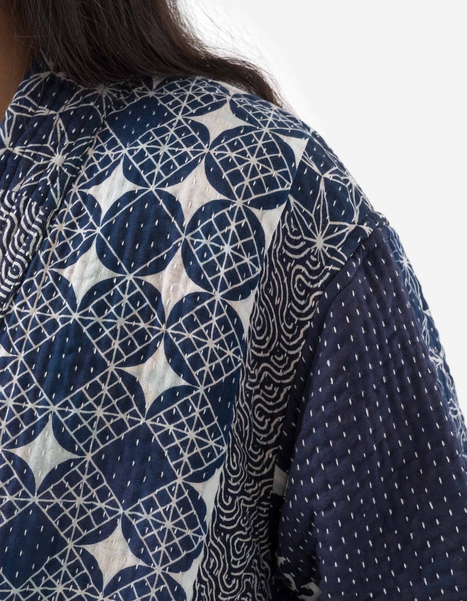 1470 Mahaboro Kimono Jacket Navy/Ecru